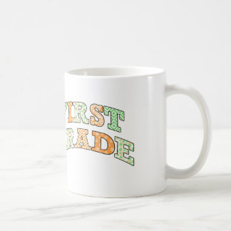 First Grade Retro Custom Name Two-Tone Coffee Mug コーヒーマグカップ