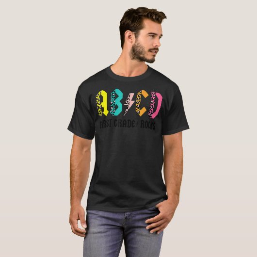 First Grade Rocks新学期First Grade Te Tシャツ (正面フル)