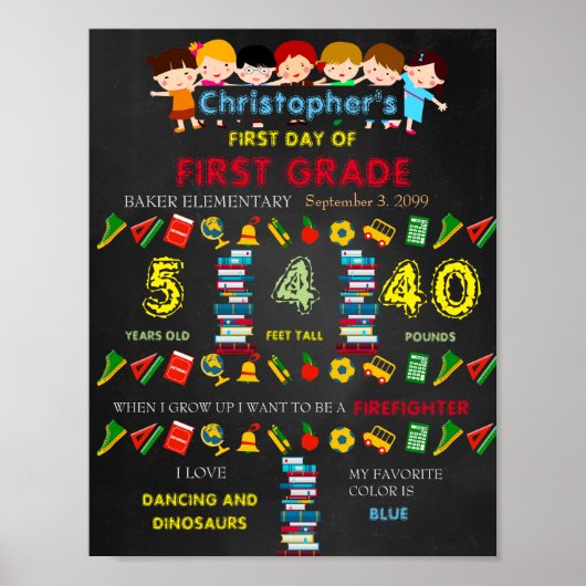 FIRST GRADE SIGN BOY, Black & colorsの初日 ポスター (正面)