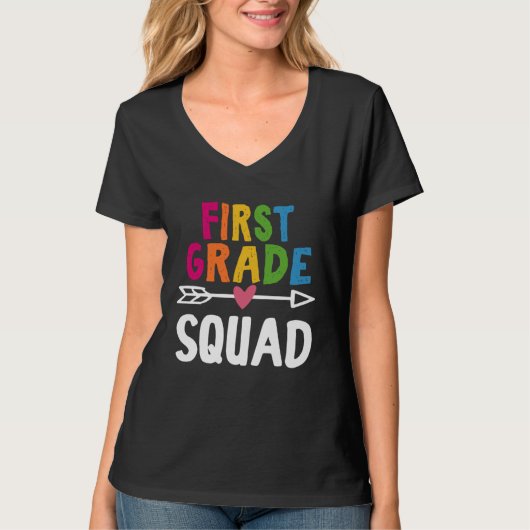 First Grade Squad 1st Grade Teacher Back To School Tシャツ (正面)
