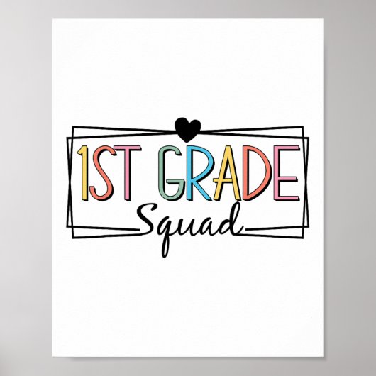 First Grade Squad Teachers Kids 1st Grade Ck To Sc ポスター (正面)