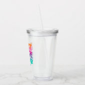 First Grade Teacher Colorful Ombre アクリルタンブラー (左)
