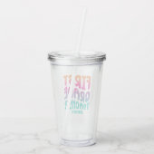 First Grade Teacher Colorful Ombre アクリルタンブラー (裏面)