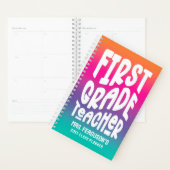 First Grade Teacher Colorful Ombre プランナー手帳 (ディスプレー)