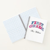 First Grade Teacher Personalized Spir ノートブック (内部)
