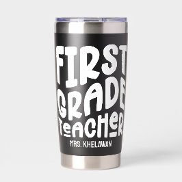 First Grade Teacher Text Design Minimalist  保温保冷タンブラー