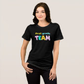 First Grade Team – Cute Pastel Teacher Shirt Desig トライブレンドＴシャツ (正面全面)