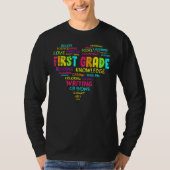 First Grade Team Teacher Student 1st Grade Heart Tシャツ (正面)