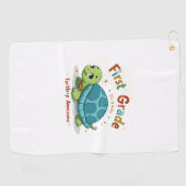 First Grade Turtle-y Awesome 1st Grade Back to Sch ゴルフタオル (横)