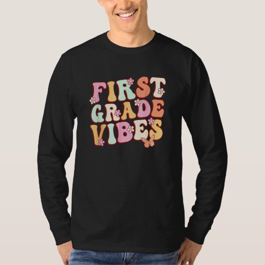 First Grade Vibes Hello Team 1st Grade Teacher Kid Tシャツ (正面)