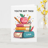 First Grade You’ve Got This Personalize Books カード (黄色い花)