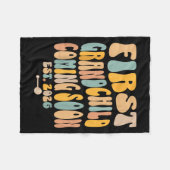 First Granhild Coming Soon 2026 Baby Announcement  フリースブランケット (正面(横))