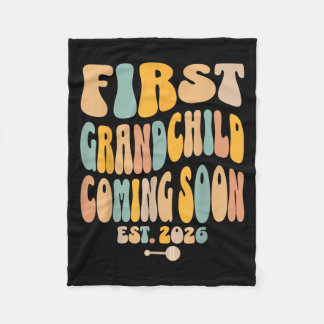 First Granhild Coming Soon 2026 Baby Announcement  フリースブランケット