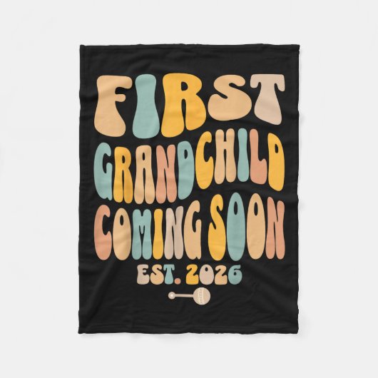 First Granhild Coming Soon 2026 Baby Announcement  フリースブランケット (正面)