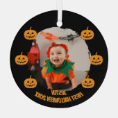 First Halloween Photo ガラスオーナメント (裏面)
