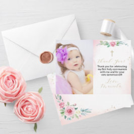 First Holy Communion写真あなた感謝していの招待状 招待状