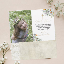 First Holy Communion写真あなた感謝していの招待状 招待状