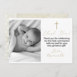 First Holy Communion写真あなた感謝していの招待状 招待状