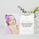 First Holy Communion写真あなた感謝していの招待状 招待状 (スタンド正面)