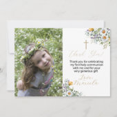 First Holy Communion写真あなた感謝していの招待状 招待状 (正面)