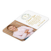 First Holy Communion金ゴールド緑化写真ありがとう マグネット (左側)