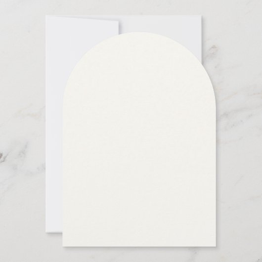 First Holy Communion, Blue Floral Cross Arched 招待状 (裏面)