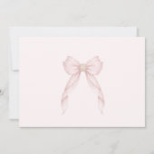 First Holy Communion Blush Pink Bow Christian 招待状 (裏面)