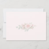 First Holy Communion Blush Pink Bow Photo 招待状 (裏面)