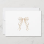 First Holy Communion Bow Pearls Photo Invitation 招待状 (裏面)
