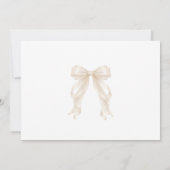 First Holy Communion Bow Pearls Photo Invitation 招待状 (裏面)
