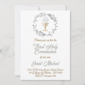First Holy Communion boy 招待状 (正面)