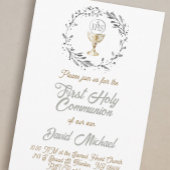 First Holy Communion boy 招待状