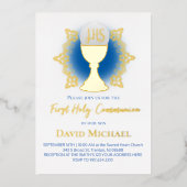 First Holy Communion boy 箔招待状 (正面)