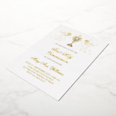 First Holy Communion catholic angels Eucharist 箔招待状 (回転した状態)