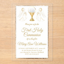 First Holy Communion catholic angels Invitation アクリル招待状