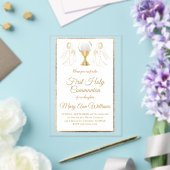 First Holy Communion catholic angels Invitation アクリル招待状 (インサイチュ (ウェディング))