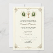 First Holy Communion Chalice Eucharist Calla Lily 招待状 (裏面)