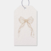 First Holy Communion Cross Ivory Bow Thank you ギフトタグ (裏面)