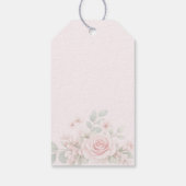 First Holy Communion Cross Pink Bow Thank you ギフトタグ (裏面)