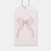 First Holy Communion Cross Pink Bow Thank you ギフトタグ (裏面)