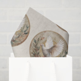  First Holy Communion Dove Vintage Christian Theme 薄葉紙