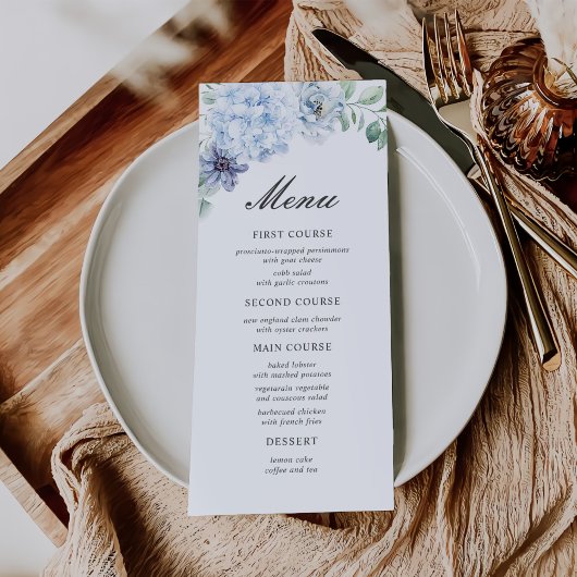 First Holy Communion Dusty Blue Floral メニュー