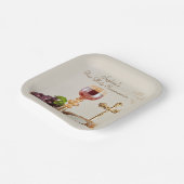 First Holy Communion Eucharist Chalice Design ペーパープレート (傾斜あり)