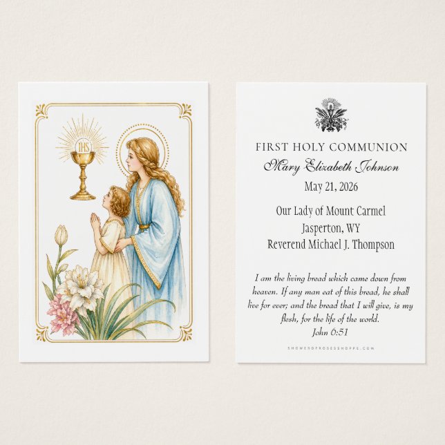 First Holy Communion Eucharistic Devotion (正面&裏面)