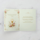 First Holy Communion Floral Chalice Blessing シーズンカード (内部)