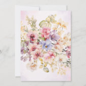 First Holy Communion Floral Orchids Invitation 招待状 (裏面)