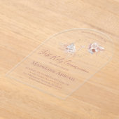 First Holy Communion girl アクリル招待状 (レイダウン)