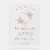  First Holy Communion girl welcome sign アクリルサイン (正面)