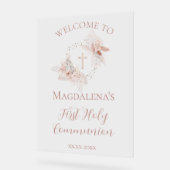  First Holy Communion girl welcome sign アクリルサイン (傾斜)