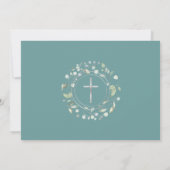 First Holy Communion Laurel Garland写真 サンキューカード (裏面)